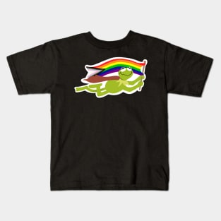 Pride Flag Kermit Kids T-Shirt